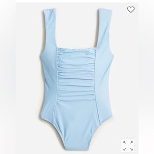 NWT J.Crew Ruched Square-neck One Piece Swimsuit
